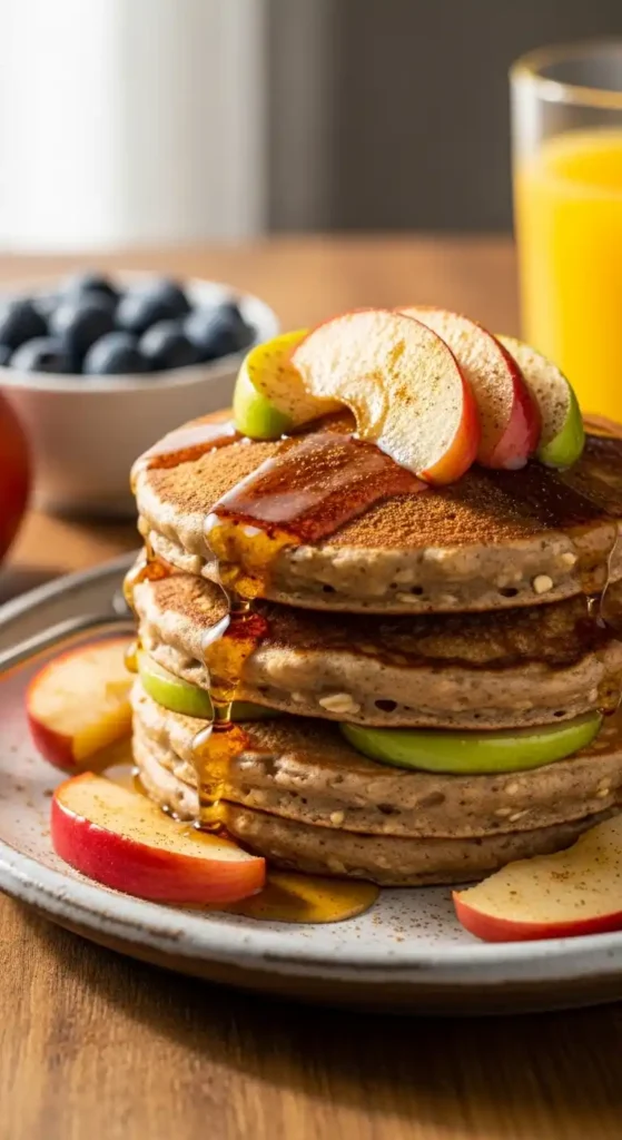 healthy-oatmeal-apple-pancakes