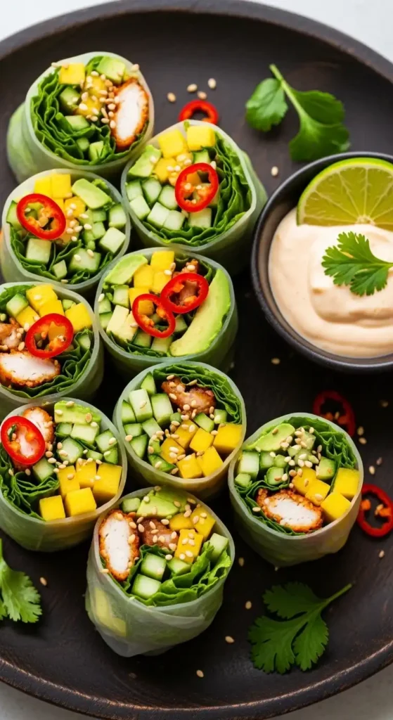 spicy-avocado-and-mango-spring-rolls