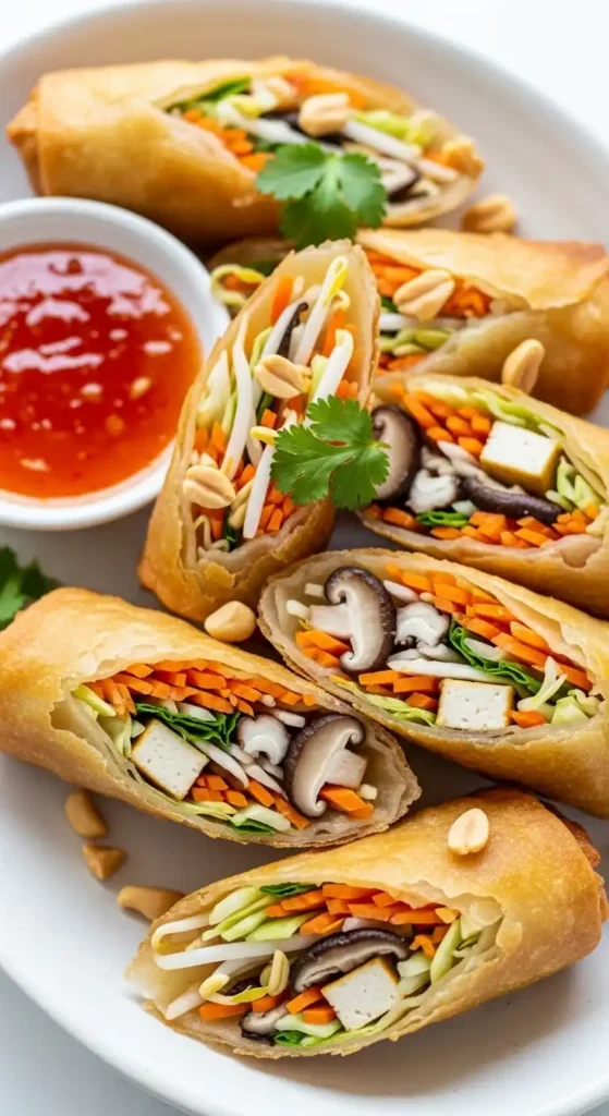 sweet-and-sour-vegetarian-spring-rolls