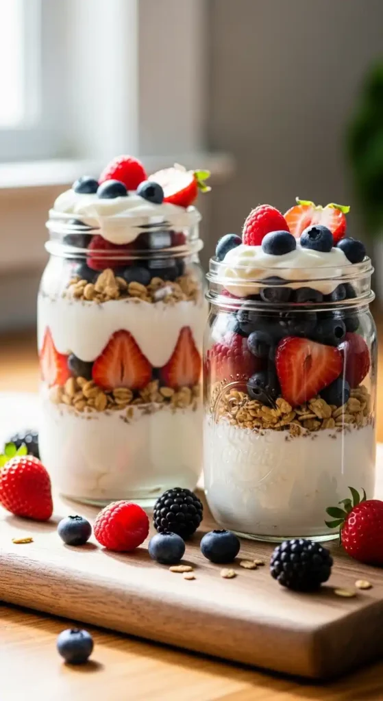 yogurt-and-berry-parfait-jars