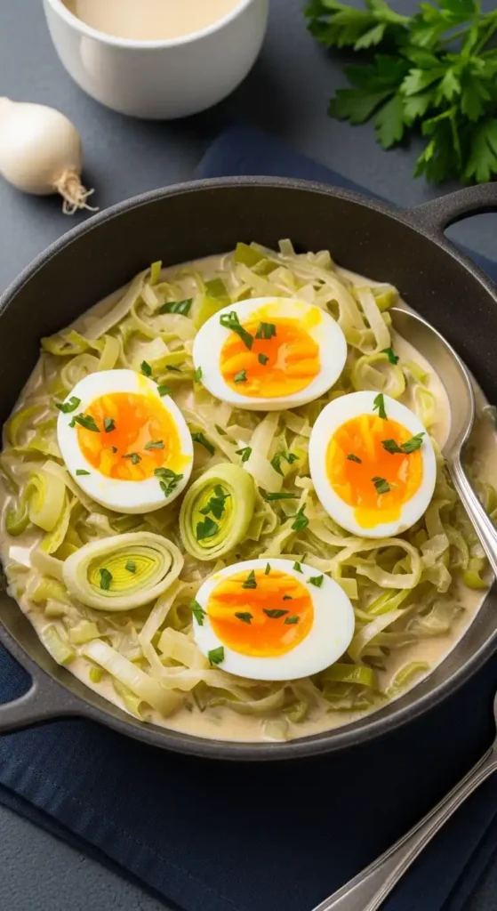 creamed-leeks-and-eggs