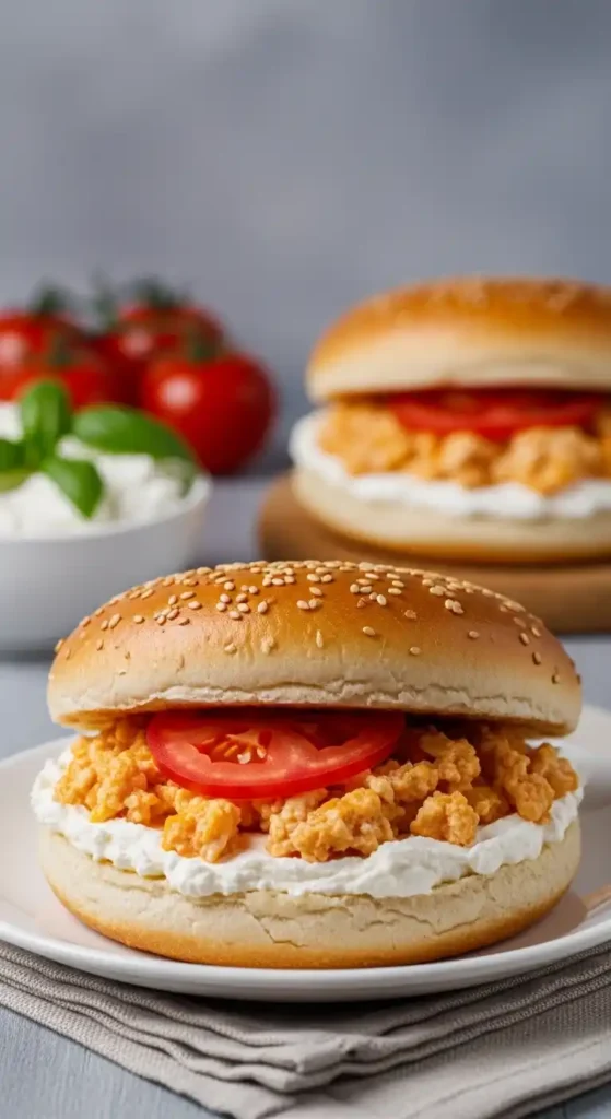 khobez-with-tomato-scrambled-eggs-and-cream-cheese-spread