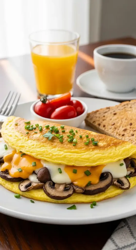 mushroom-and-cheese-omelette