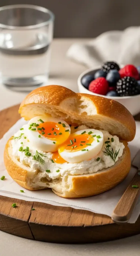samoon-bread-filled-with-cream-cheese-spread-and-egg