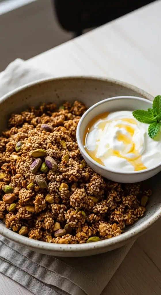 tahini-pistachio-granola-from-jenne-claiborne