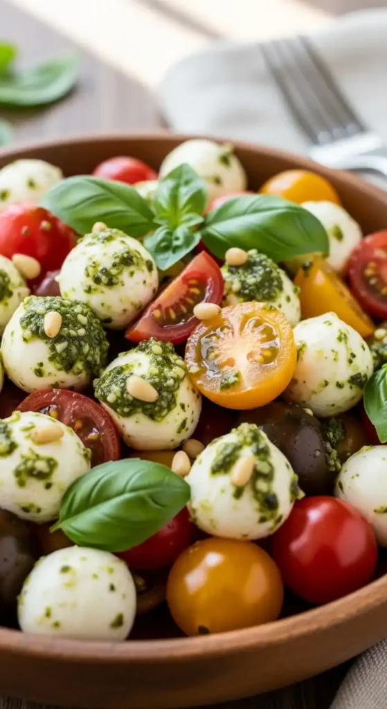 mozzarella-pesto-and-tomato-salad