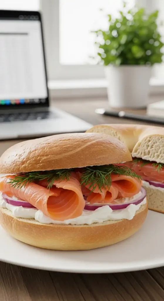 salmon-and-cream-cheese-bagels