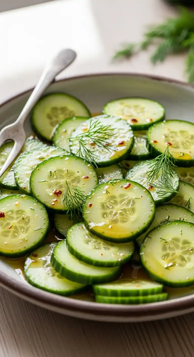 sliced-cucumbers-in-apple-cider-vinegar-dressing