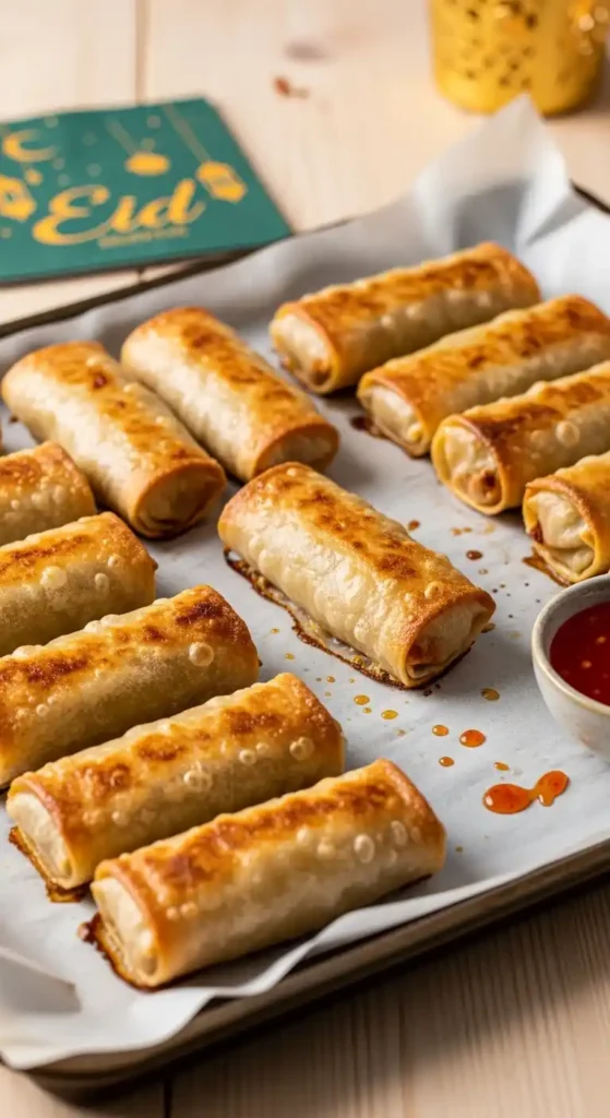 vegetable-spring-rolls-oven-baked